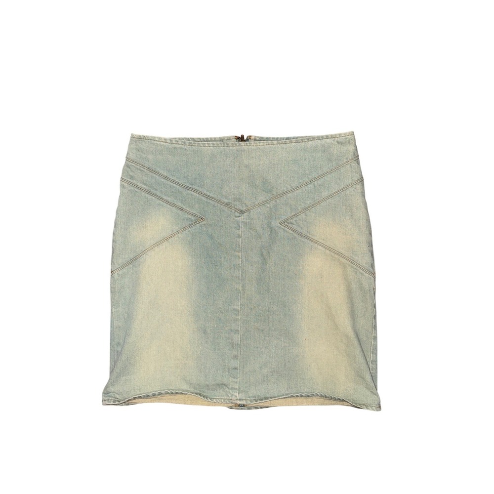 Vintage American Eagle Y2K Light Wash Denim Mini Skirt Soft Grunge Indie Sleaze